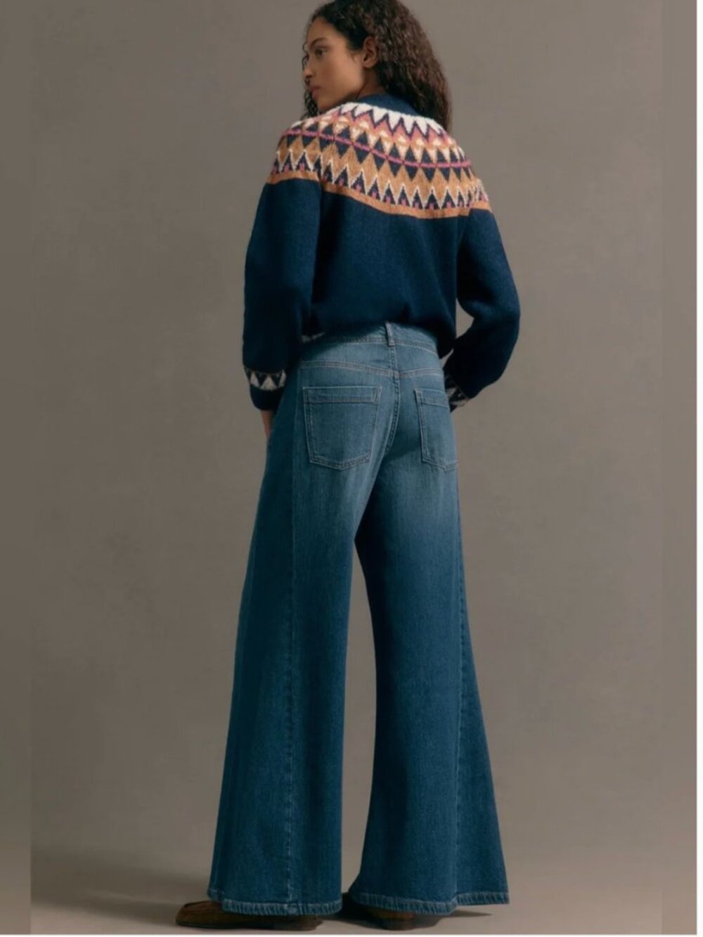 Pilcro Adi Mid-Rise Flare Jeans Dark Denim 27 - Picture 5 of 9